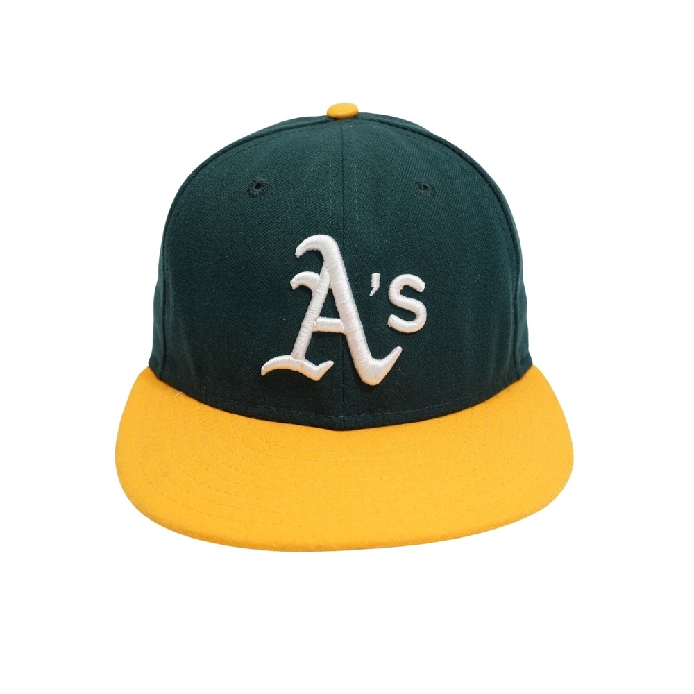 New Era 59FIFTY Oakland Athletics Hat 6 7/8 Green Gold MLB Fitted Cap